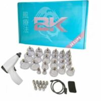 Kit de Ventosa Elétrica New BK 24 Copos com Mangueira, pinos de pressão e Guasha