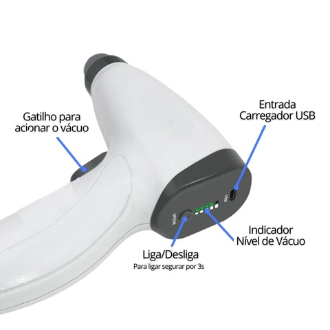 Kit de Ventosa Elétrica New BK 24 Copos com Mangueira, pinos de pressão e Guasha - Imagem 2